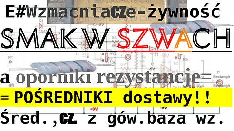 Mięso CZy mikso? Wzmacniacze smaku v. oporniki-POŚREDNIKI dostaw