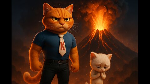 "The Ending Will Shock You: Cat and Kitten at the Volcano"