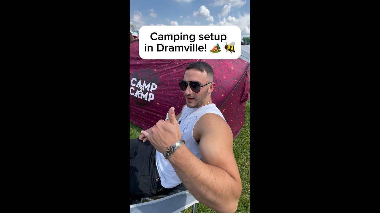 This was our camping setup in Dreamville at Tomorrowland 2025! 🤙🏼🤪 🏕️