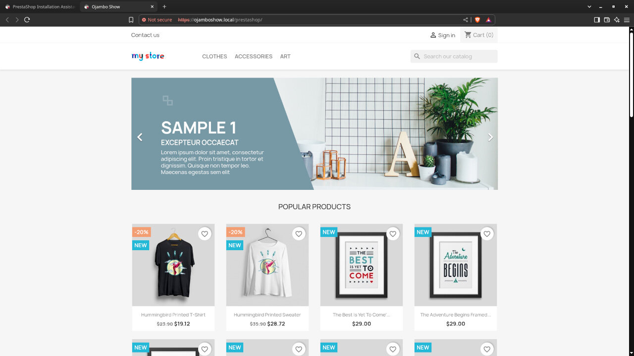 Install PrestaShop Online Store