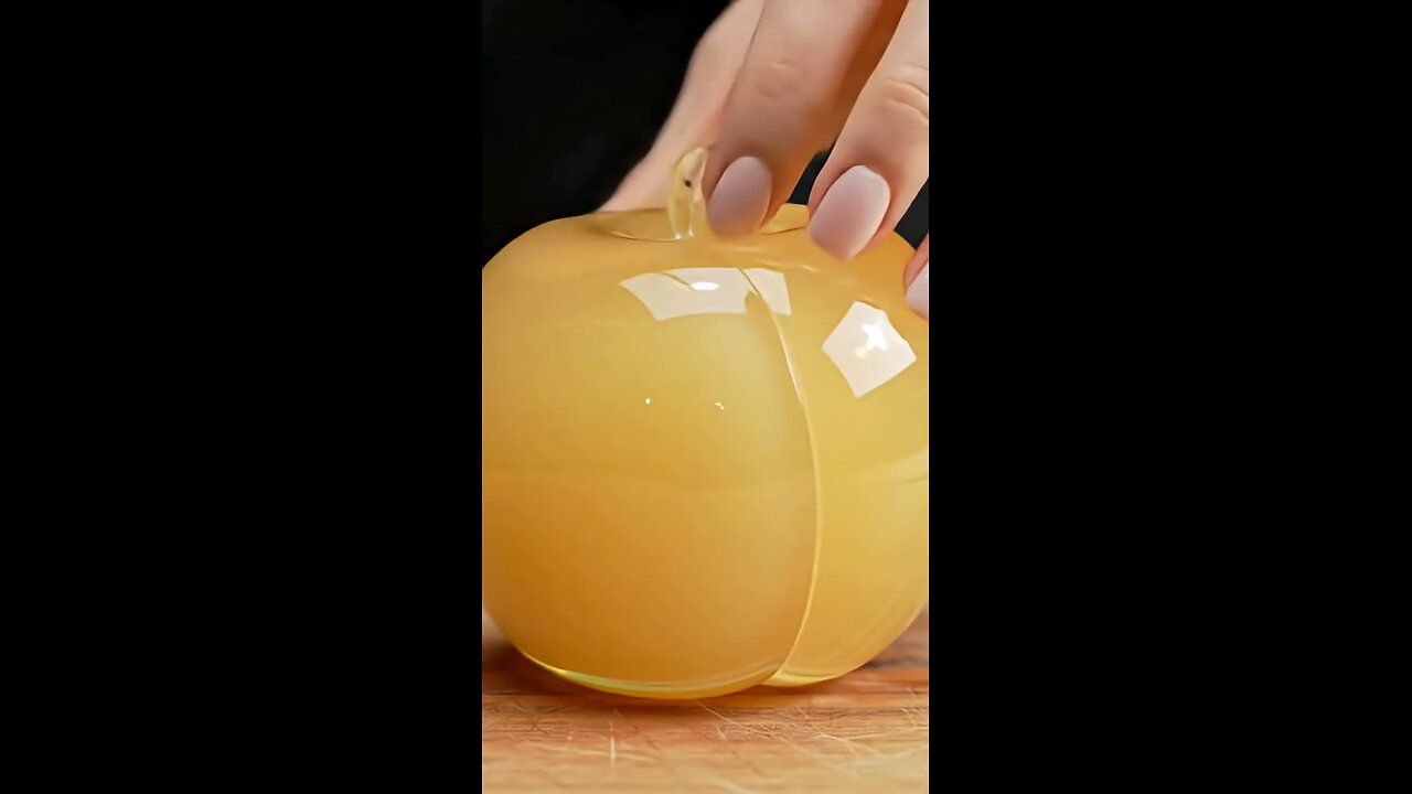 glass fruit cutting video/ASMR