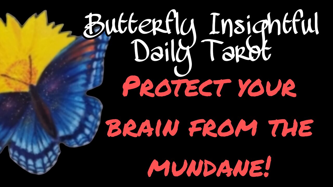 Butterfly Insightful Daily Tarot - Creativity can save your brain! Protect it from being bored!