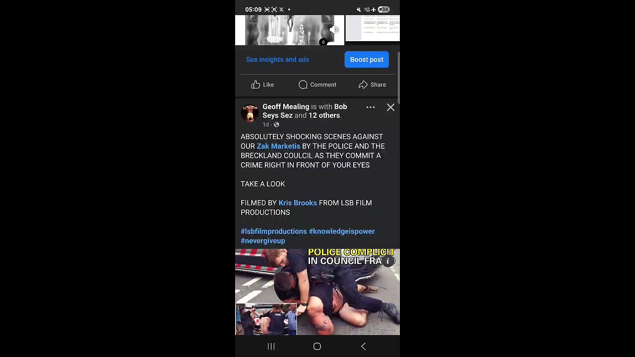 Police brutality,council fraud : Zak arrested :LSB yt channel