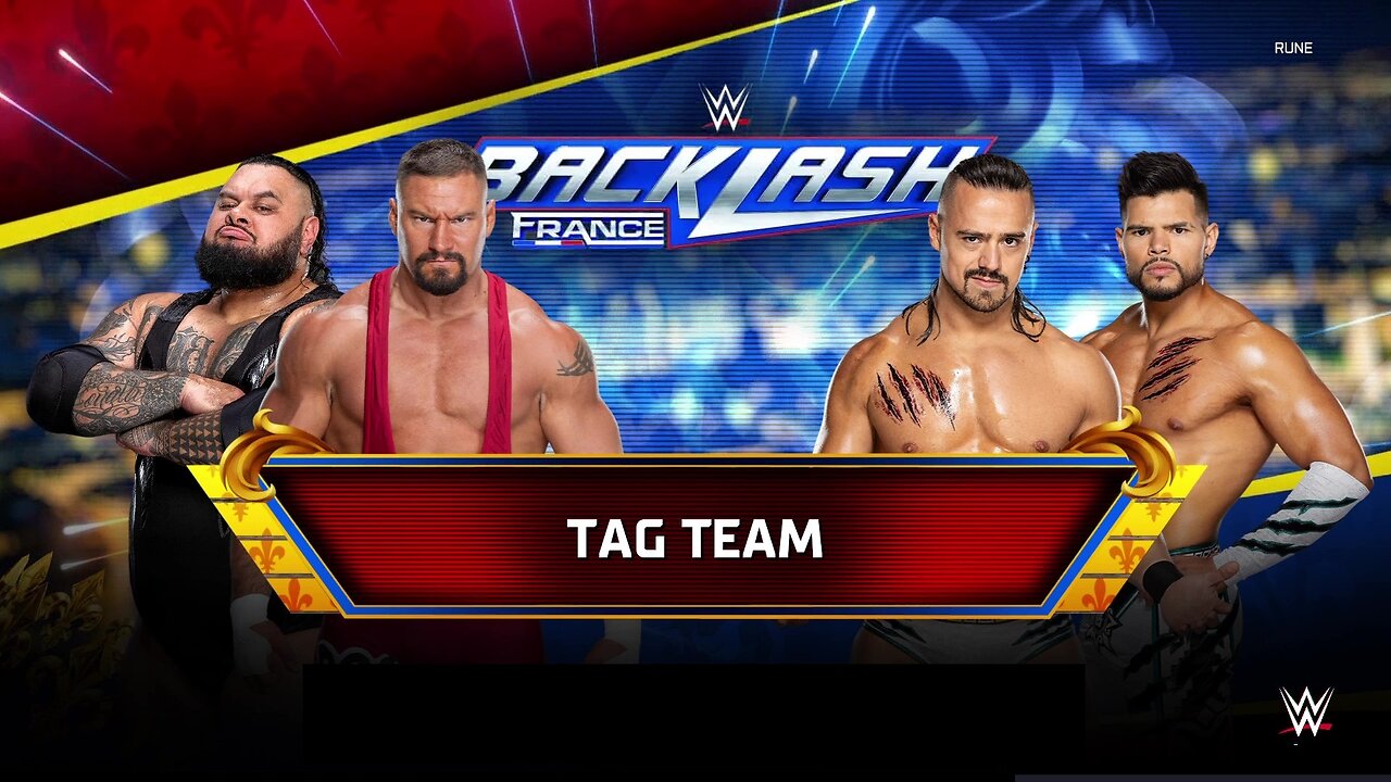 WWE 2k25 Bronson Reed & Bron Breakker vs Angel Garza & Berto