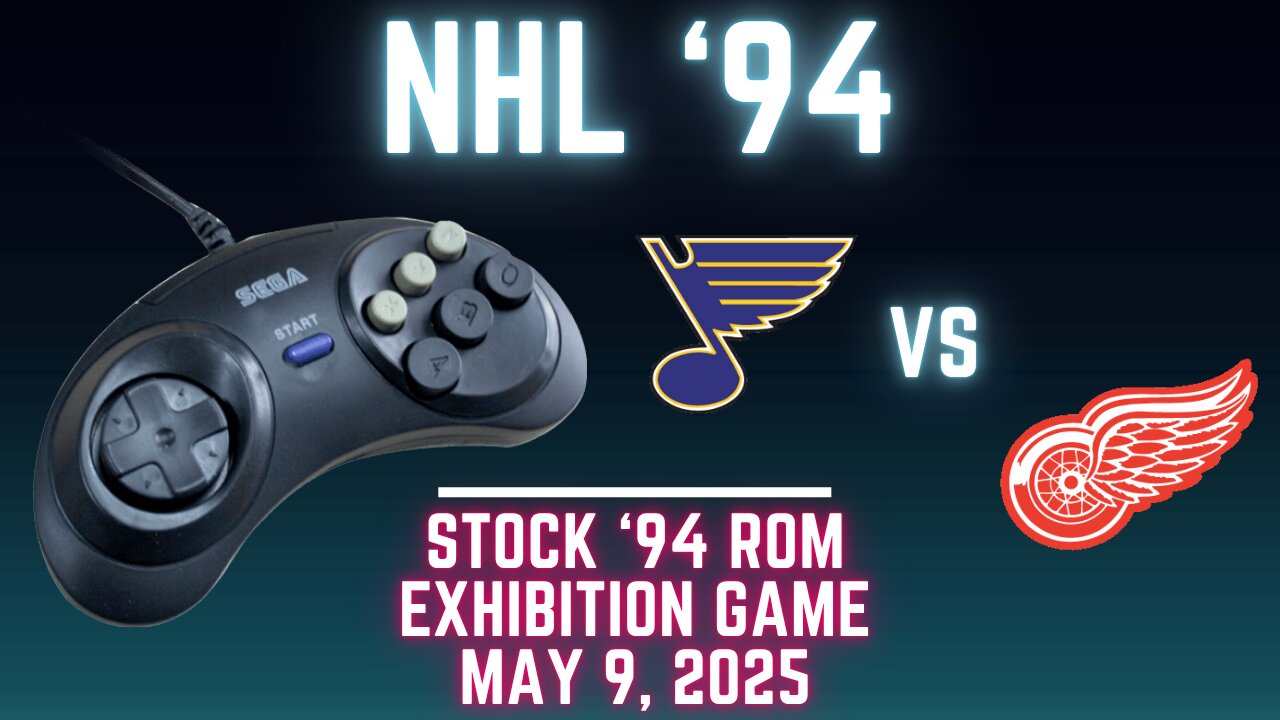 NHL 94: Blues (Len the Lengend) at Red Wings (Shaftman) {Genesis} - Exhibition 129 (OT)