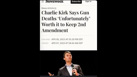 Charlie Kirk is a Beneficiary of His Own Karma!