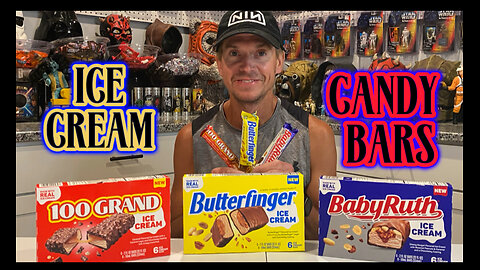 Butterfinger, Baby Ruth, and 100 Grand Ice Cream Candy Bars