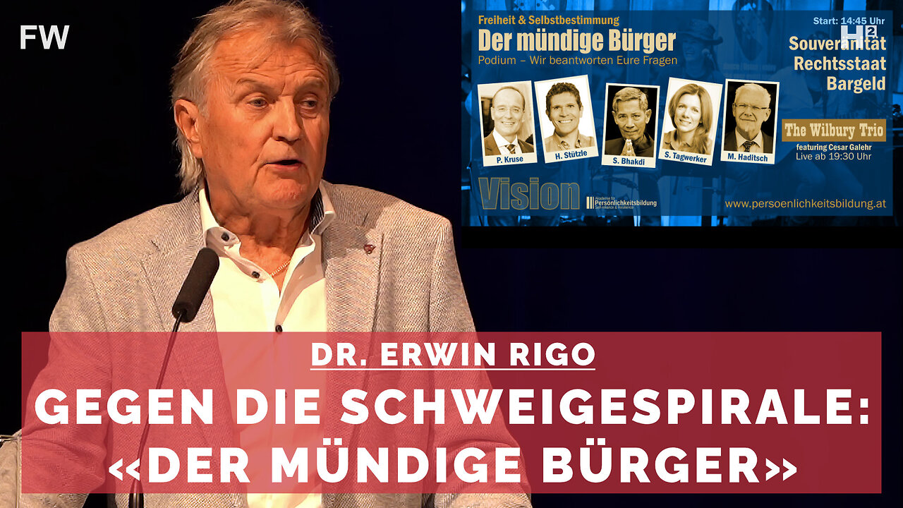 Dr. Erwin Rigo darüber, warum es gerade jetzt so dringend Mut zur Wahrheit braucht
