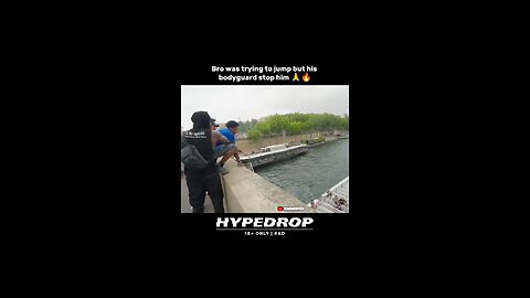 ishowspeed tries to jump into a river in France 🇫🇷
