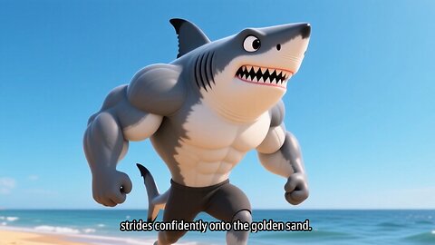 Shoreline Showdown: When the Shark Stood Up! 🦈