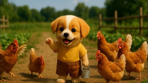 Baby Puppy's Little Fun at Farm!