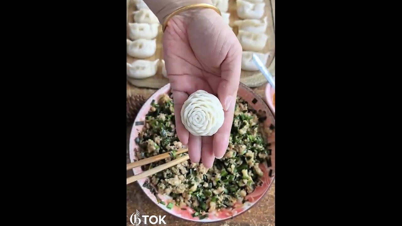 HOMEMADE FLOWER SHAPED🌹🥟🥗🫕STEAMED STUFFED BUNS🥗🥟💫