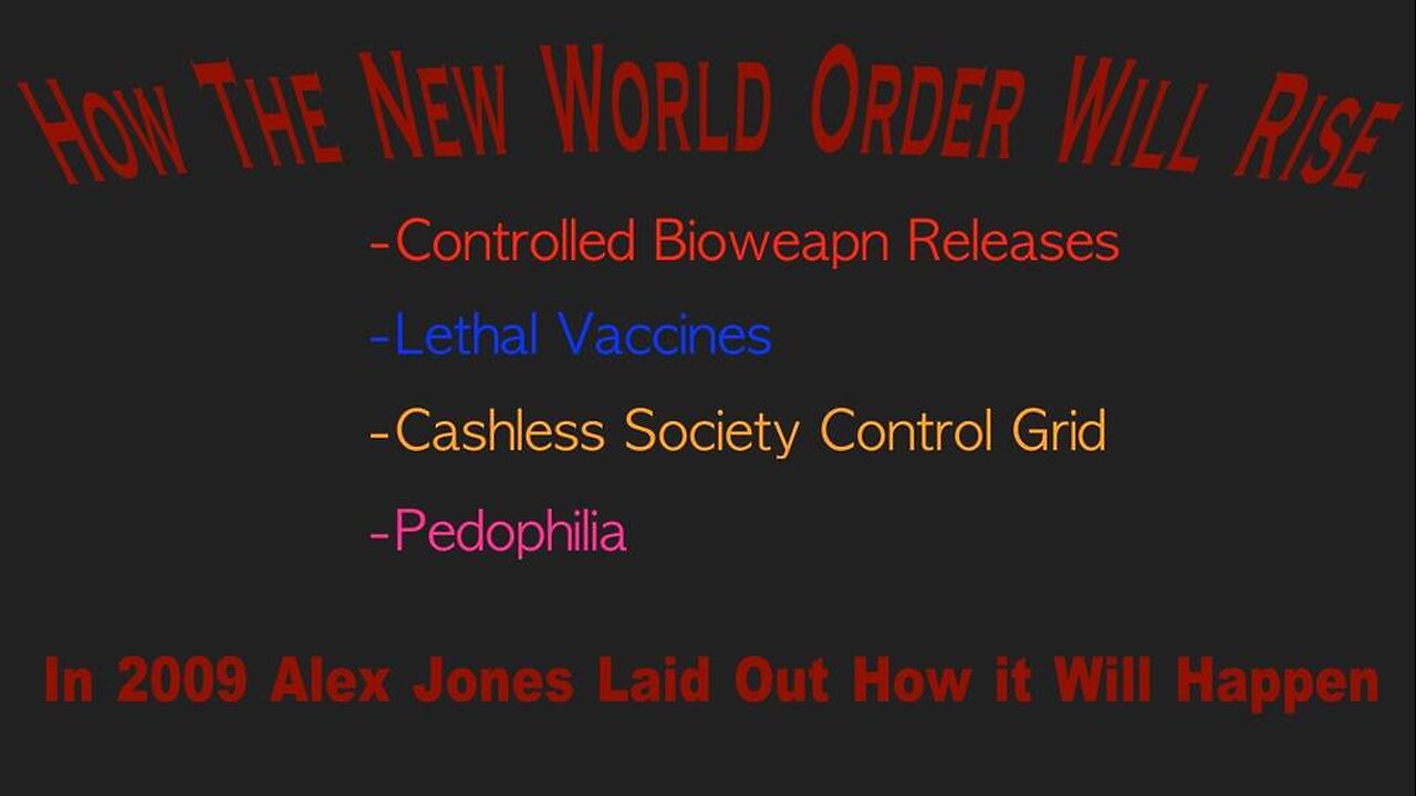 How The NWO Will Rise: Alex Jones Discusses The 2020's in 2009(Infowars archives 2009)