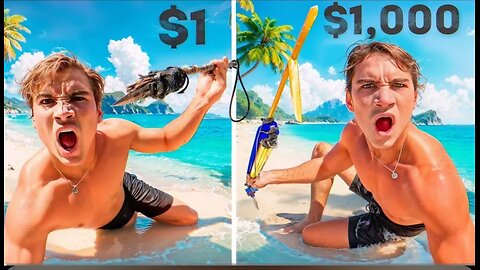 $1 VS $1000 Sea Food Catch and Cook