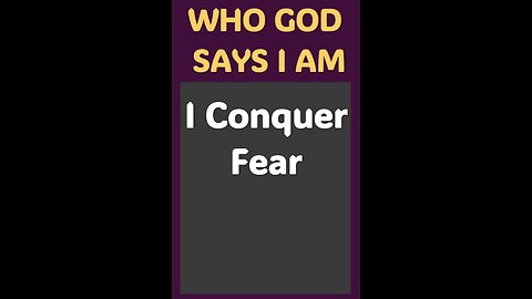I CONQUER FEAR #wordofgod #fear #fear #worry #Jesus #wisdom #God #power #peace #heart #strength