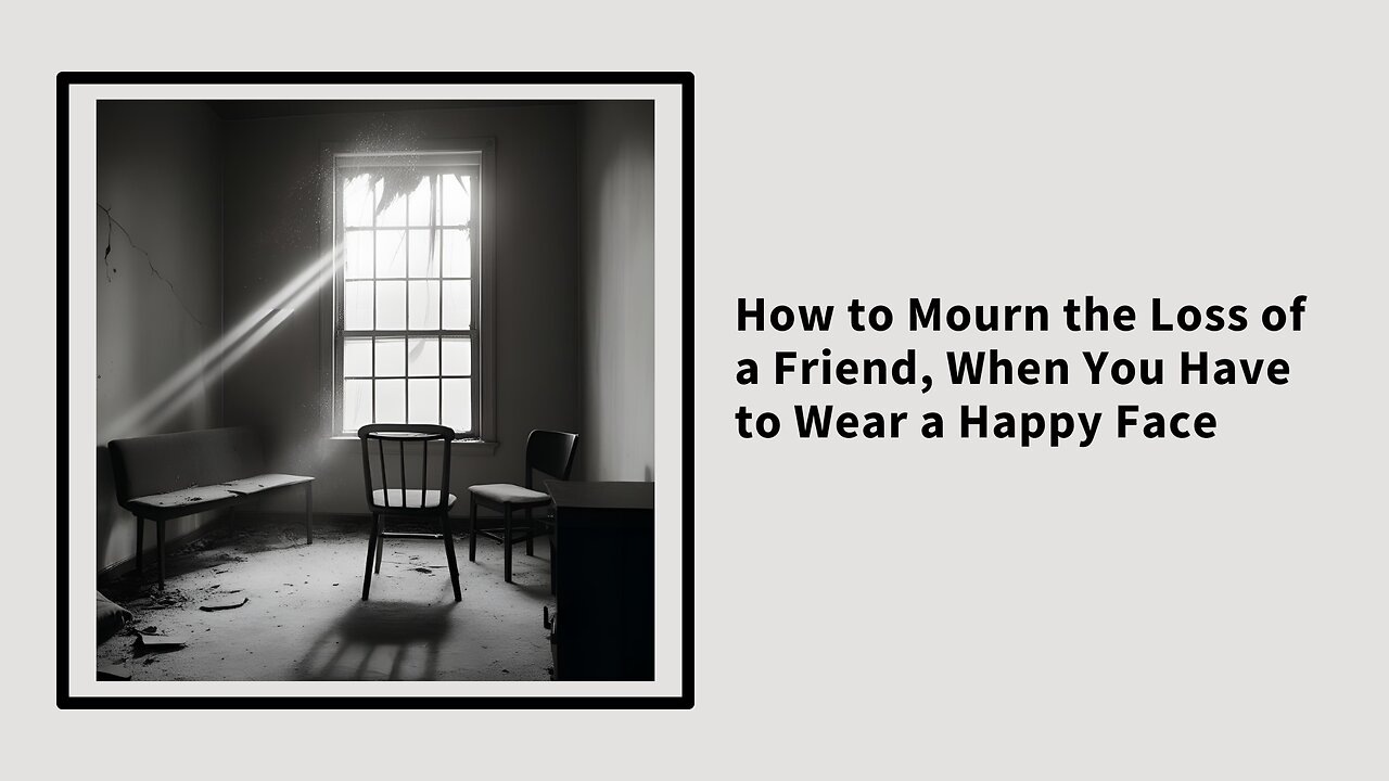 How to Mourn the Loss of a Friend, When You Have to Put on a Happy Face
