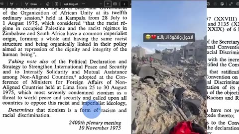 Zionism Is Racism and a Threat to World Peace, Says the United Nations