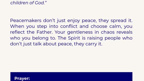 Peace that radiates Light