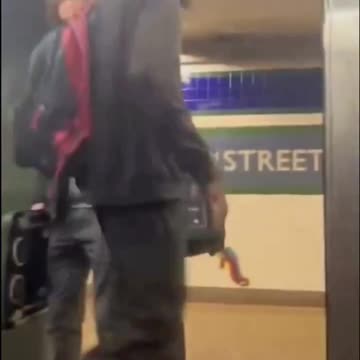 Trashy hoodrat pulls knife on high-school girls on NYC subway