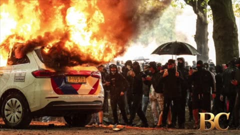 Violence erupts at protests in the Netherlands ahead of election