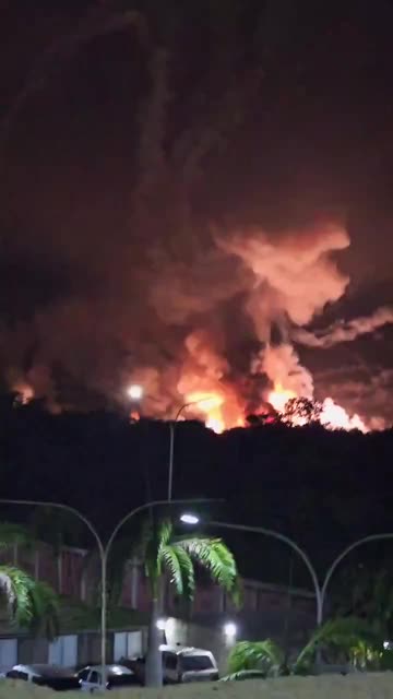 Massive secondary explosions reported following U.S. airstrikes on Higuerote Airport