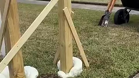 UNCLE SHOWS HOW TO REPLACE A MAILBOX