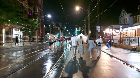 【4K】🎷 Toronto Jazz Night Street Party Canada 🇨🇦