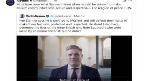 Keir Starmer (anti-white liberal with white face) Displacing Christianity Wish Islam