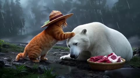 Mom Cat Picks Fresh Strawberries & Eggs 🥚 Bakes Ginger Kitten's Birthday Cake+Rescues