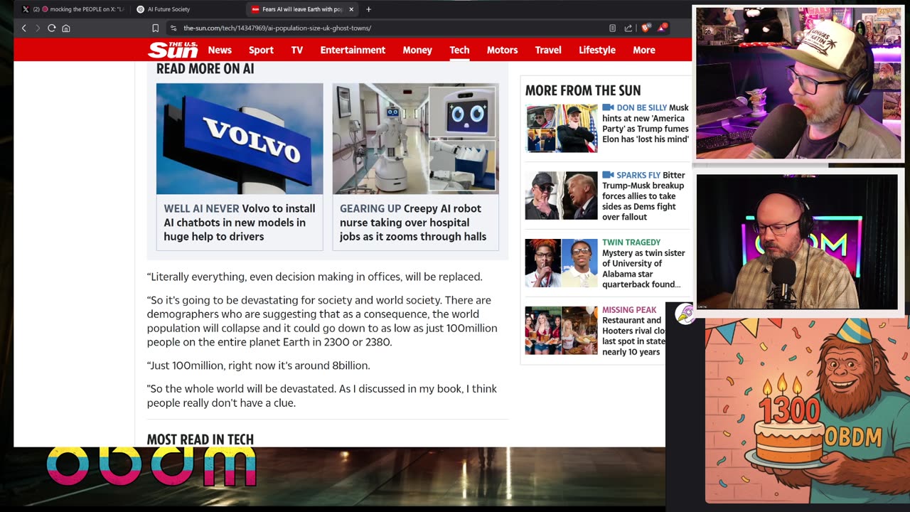 OBDM1300 - AI Disaster by 2300 | Fauci Phones | Strange News