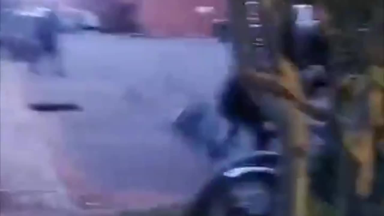 A mob of armed illegal migrants hurled missiles and tried to break through the fence