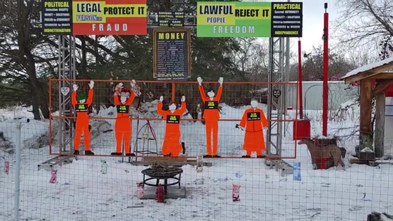 Sovereign Sanity JAIL MONEY GOVERNMENT ART DISPLAY MANITOBA CANADA JAN 2026