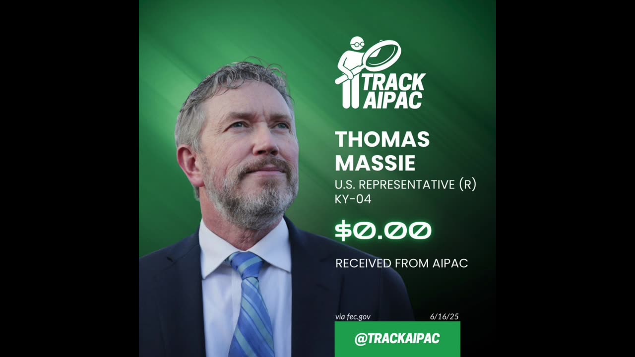 Thomas Massie: $0.00 Taken From AIPAC - BASED!!! 💪🏼💪🏼💪🏼