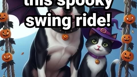 Like if you’d join this spooky swing ride! #cat #lofihiphop #calmingmusic #cute #lofimusic
