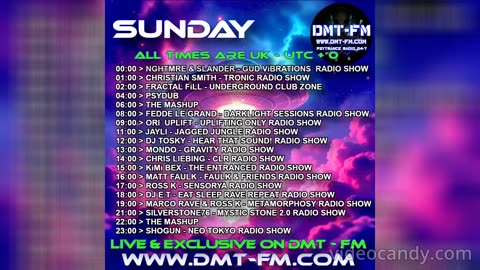 DMT FM Weekly Schedule - Monday 08-09-2025 - Sunday 14-09-2025