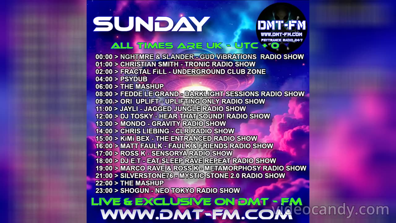 DMT FM Weekly Schedule - Monday 08-09-2025 - Sunday 14-09-2025