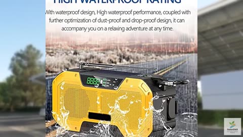Emergency Hand Crank Radio,5000mAh Portable Weather Solar AM/FM/SW/NOAA Radios,