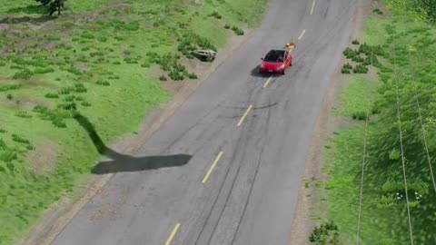 car passes through mine