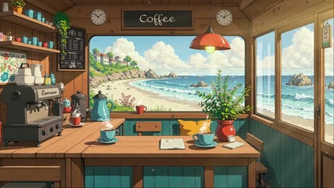 Cozy Cabin Coffee 🍵 Mellow Lofi Tunes & Sunset Breeze 🌅 for Relaxation