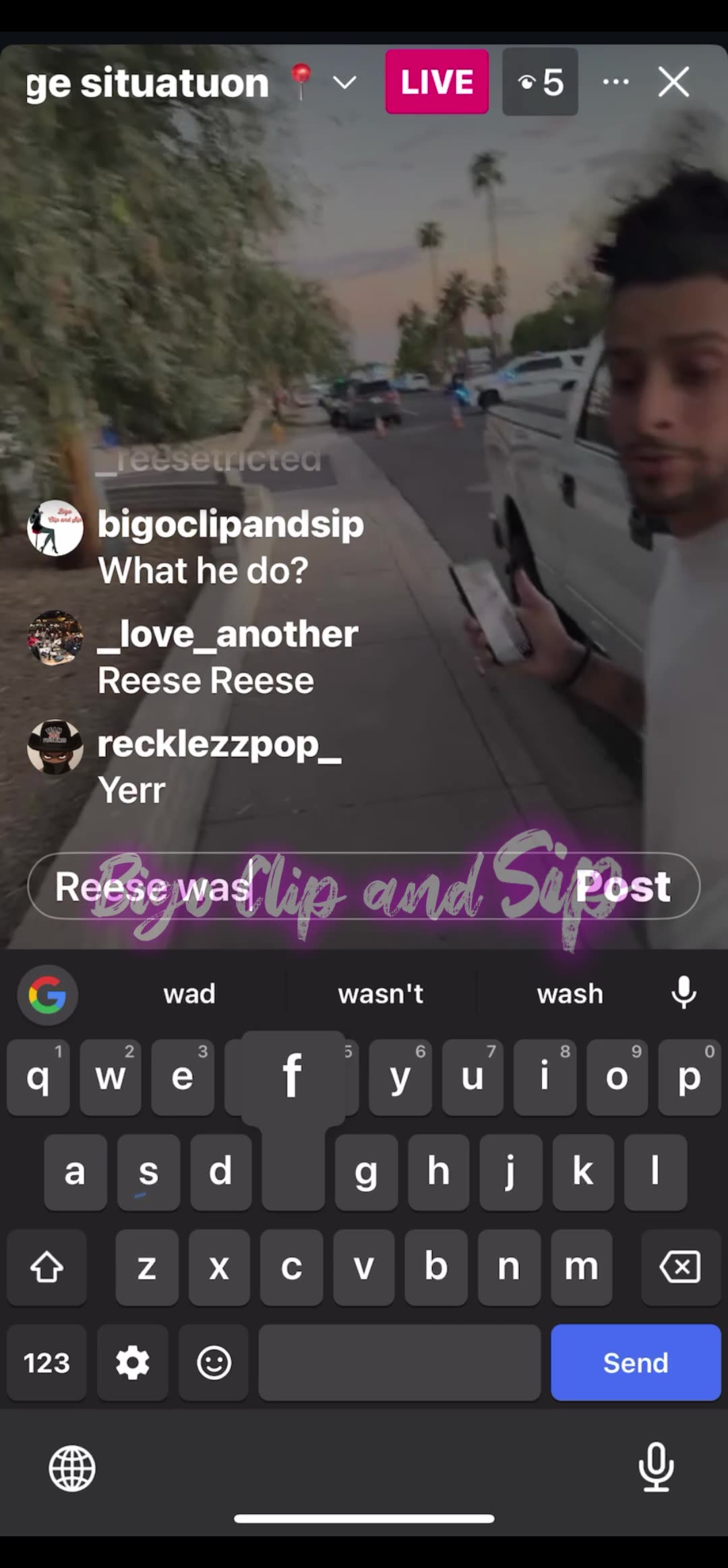 Reese on the scene of a hostage situation 7/19/25 #bigoclipandsip