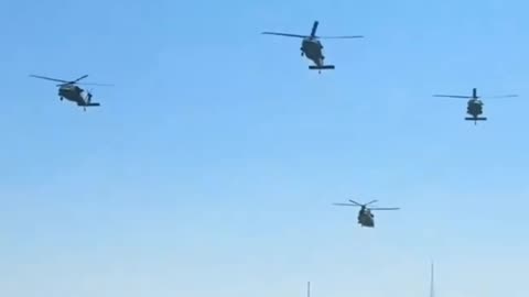 Military Flyover & Flags at Half Mast at Steeler Stadium today