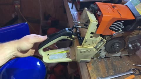 STIHL MS440, flywheel and thread repair