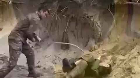 A Ukrainian Soldier Was Beaten by His Teammate for Deserting