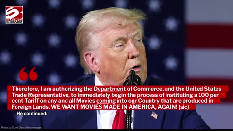 Donald Trump threatens 100 per cent tariffs on movies made outside the US