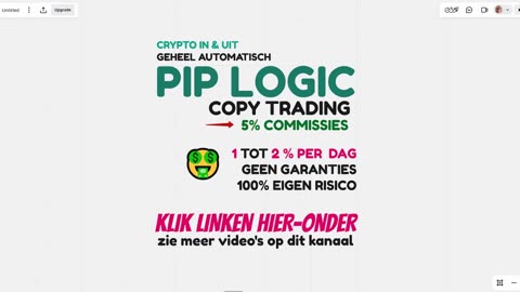 PIP LOGIC - VOL AUTOMATISCHE TRADERS ROBOT (crypto in & uit - intro 001) TOP TEAM ROB BUSER