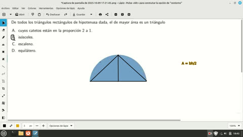 Math entrance exam question. Right triangles