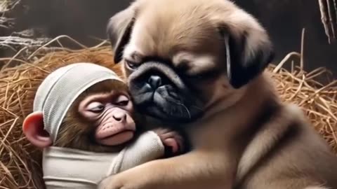 🐶🐒 Unexpected Friendship! Dog & Monkey’s Heartwarming Bond ❤️ | Must Watch