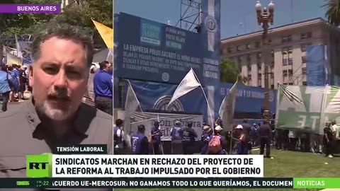 Manifestaciones contra la reforma laboral de Milei