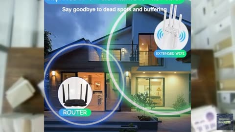 WiFi Extender Signal Booster for Home: Internet Repeater Long Range Covers Up to