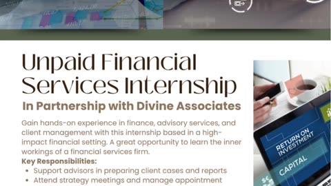 Step Into the Finance World: Divine’s Internship in Advisory and Client Services